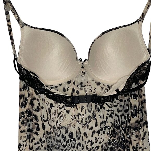 Victoria's Secret Cami Slip Dress Nightie Leopard Print Size 34C - Picture 12 of 16